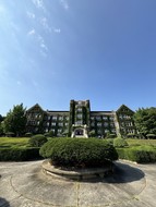 Ivy-covered historic building on the Yonsei University campus in Seoul, South Korea