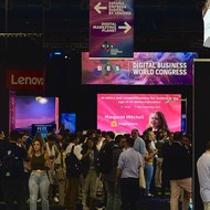 Exhibition hall at the Digital Business World Congress, Málaga